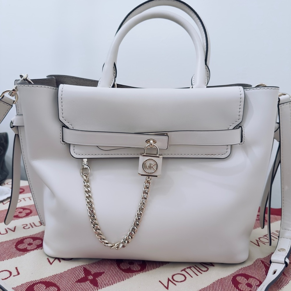 NwOT Michael Kors Hamilton Legacy large leather belted satchel